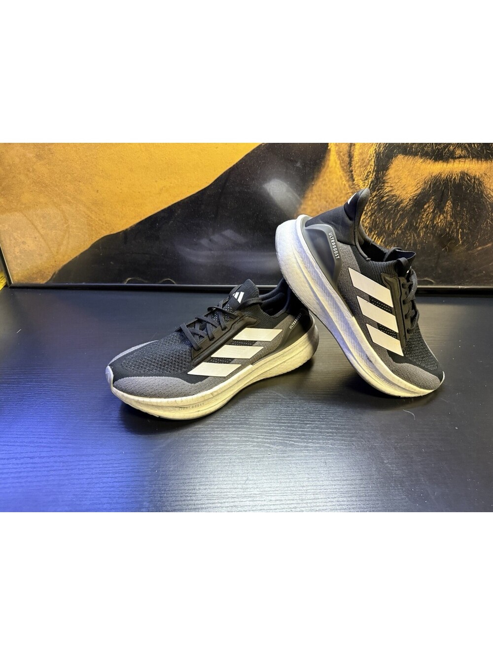 adidas UltraBoost Light Black White Mens Size 10 Running Shoes HQ6351
